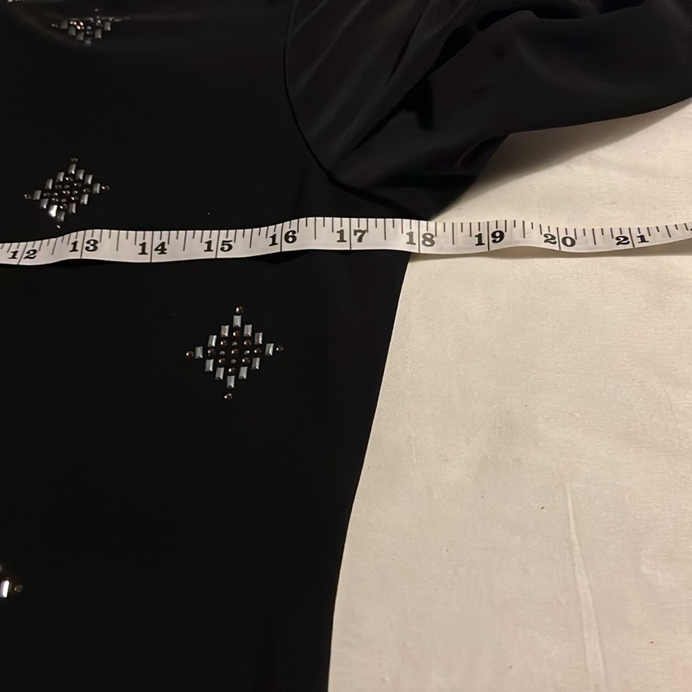 White House Black Market Embellished Black Shift Dress Sequins Sz S EUC Classic - Picture 5 of 9